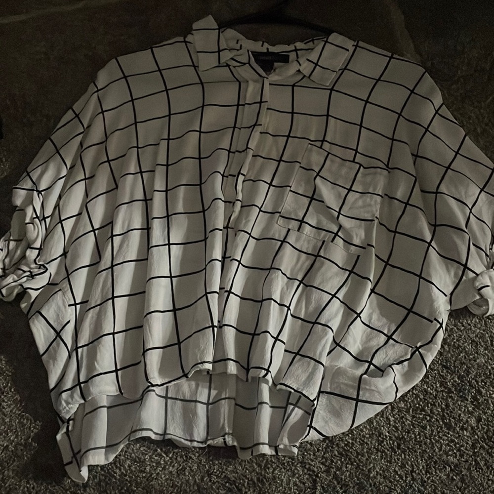 cropped button up